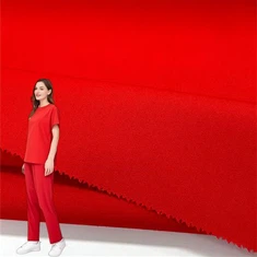 Kain Elastis Polyester Spun Rayon