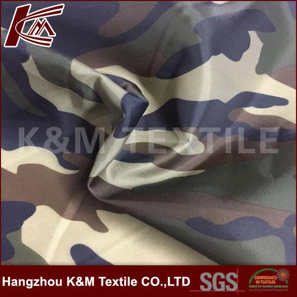 Cahaya Tahan Air Cetak Polyester Taffeta Fabric untuk Kain