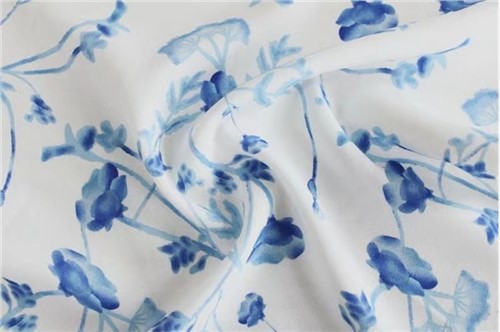 Kain Motif Teratai Cetak Satu Sisi Penjualan Laris